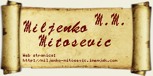 Miljenko Mitošević vizit kartica